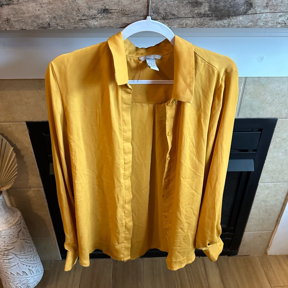 Mustard yellow blouse
